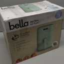 bella 4Qt Slim Air Fryer, Fits-anywhere Kitchenware, EverGood Ceramic Nonstick Coating, Adjustable Temperature, 6 Preset Cooking Options, 60 Min Auto Shutoff w Audible Tone, 3.3lb Capacity, Seaglass