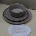 AmorArc Stoneware Dinnerware Sets,Round Reactive Glaze Ceramic Plates and Bowls Sets,Highly Scratch Resistant | Microwave & Dishwasher Safe,Service for 8 Dishes Set (24pc)