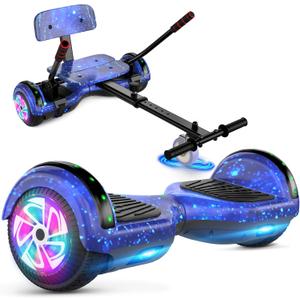 CBD Scooter with Corlorful LED Lights,6.5" Wheels, Dual 300W Motor Scooter for Kids Girls Boys Adults, All Ages