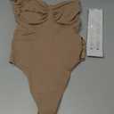 SHAPERX Strapless Shortie Bodysuit for Women Tummy Control Shapewear Seamless Sculpt Body Shaper with Removable Straps (Sienna Thong) L/XL