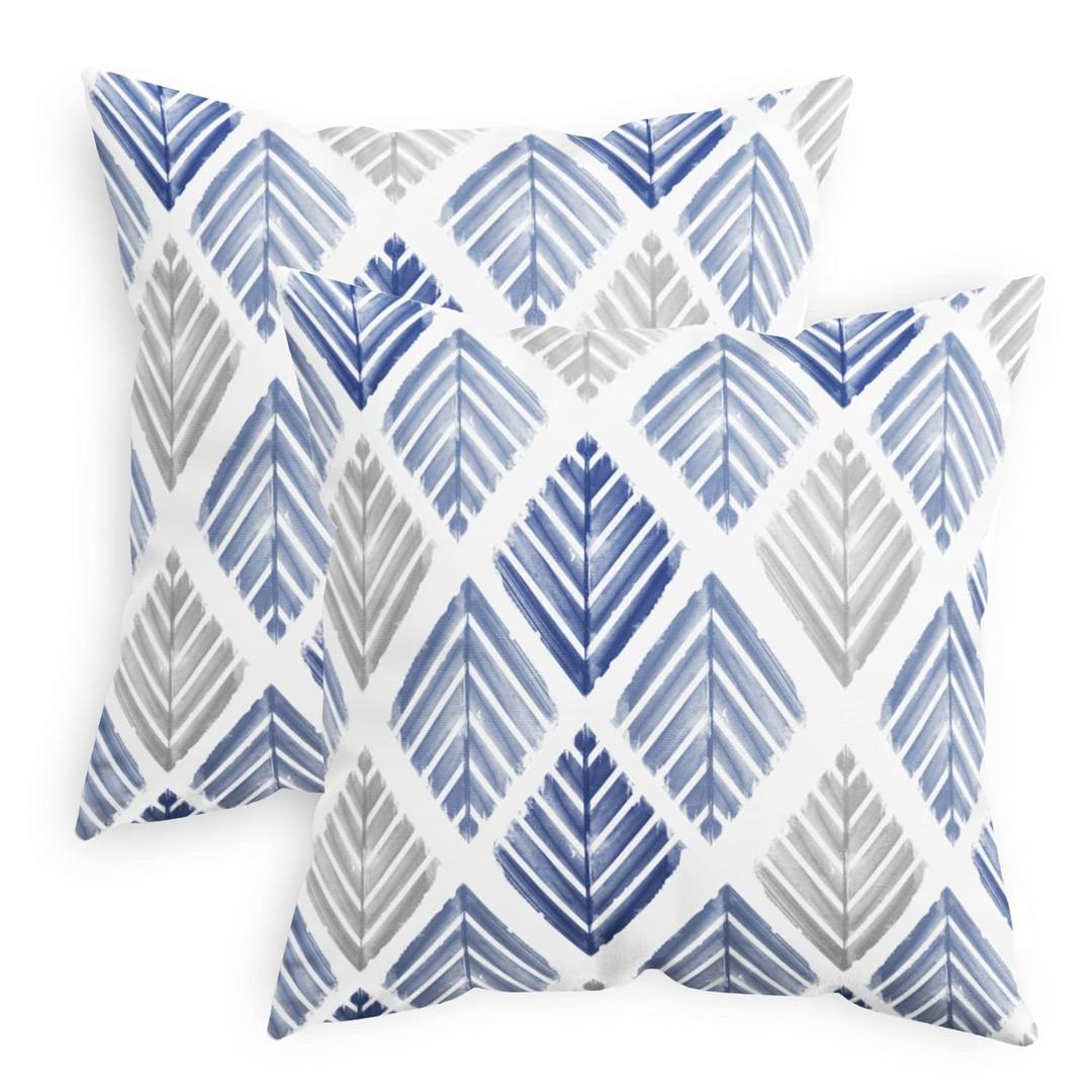 Yangest Navy Blue Decorative Velvet Lumbar Throw Pillow Cover Striped Patchwork Cushion Case Modern  18×18 Inch  Pillowcase for Sofa Couch Bedroom Living Room Home Decor