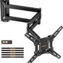 Perlegear Long Arm TV Wall Mount for 32-65 TVs, 37.4 Long Extension Corner TV Mount, Max VESA 400x400mm, Articulating Arms Full Motion Wall Mount Bracket with Swivel and Tilt, Holds up to 110 lbs