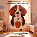 Dog Pendulum Wall Clock,Cute Swing Tail Beagle-styled Wall Clock Decorative for Living Room/Bedroom/Kid's Room/Kitchen,Large Unique Wood Silent wall clock,Gift For Boy,Girl,Friend,Family,Lover
