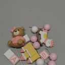 JeVenis Pink Bear Cake Decoration Baby Bear Baby Shower Cake Topper Bears Train Cake Decoration Baby Shower Birthday Cake Decoration