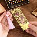 2pcs Bookmark Butterfly Flower Theme Pretty Book Marks Set with Bookmarks for Women, Cute Book Markers for Writers, Kids, Teens, Men Readers, Reading Accessories Gifts for Book Lovers (Pink)