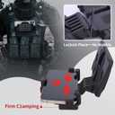 Tactical Gear Plate Carrier Vest Accessories, MOLLE Phone Chest Mount Holder for 6.0"-7.7" Screens, Quick-Release and Adjustable Tactical Phone Holder for Police Vest (BK)