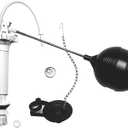 Danco 80816 Complete Toilet Repair Kit Fill Valve, Flapper, Rod, Float Replacement, White