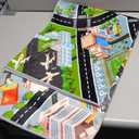 Kids Car Rug, Carpet Playmat for Toy Cars and Train, Road Traffic Play Mat for Kids, Play Area Rug with Non-Slip Backing, Ideal Gift for Children's Room playroom(2.63.9ft/3147in)