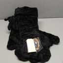 8 Set 18 Inch Black Christmas Stocking Personalized Name Tags Thick Plush Fabric Hanging Stockings Unfinished Wood Tags for Xmas Holiday Party Tree Fireplace (Black)