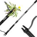 4-Claw Weed Puller Tool,45'' Stand Up Heavy Duty Long Handle Weeding Tool,High-Strength Stainless Steel Garden Weed Remover Tool,Without Bending DesignErgonomic