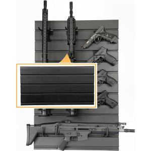 Gun Rack Wall-Mounted Upgraded, Tactical Rifle, Shotgun, Carbine, Handgun Storage Heavy-Duty PVC Panels & Steel Wall Racks, Modular Firearms Organizer, Securely Holds up to 2 Rifles & 4 Pistols, Black Panels