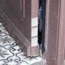 12 PCS Self-Adhesive Door Corner Seals - Exterior Door Frame Seal Foam for Weather Stripping and Draft Protection (White, Black)