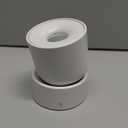 Aisilan LED Indoor White Ceiling Spot Light 7W Surface Mounted Light Fixture with 360 Pivoting Spotlight, Dimmable Warm White 3000K CRI 97+ for Living Room Bedroom (White 1 Pcs)