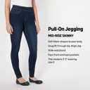 Amazon Essentials Women's Stretch Denim Mid-Rise Pull-On Skinny Jegging, 20 Long