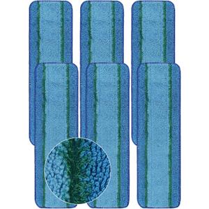 6 Pack Deep Clean Pads Replacement for Bona Family of Mops, Washable & Reusable Microfiber Cleaning Pad for Hardwood and Multi-Surface Floors Cleaning Head, Wet/Dry Mop