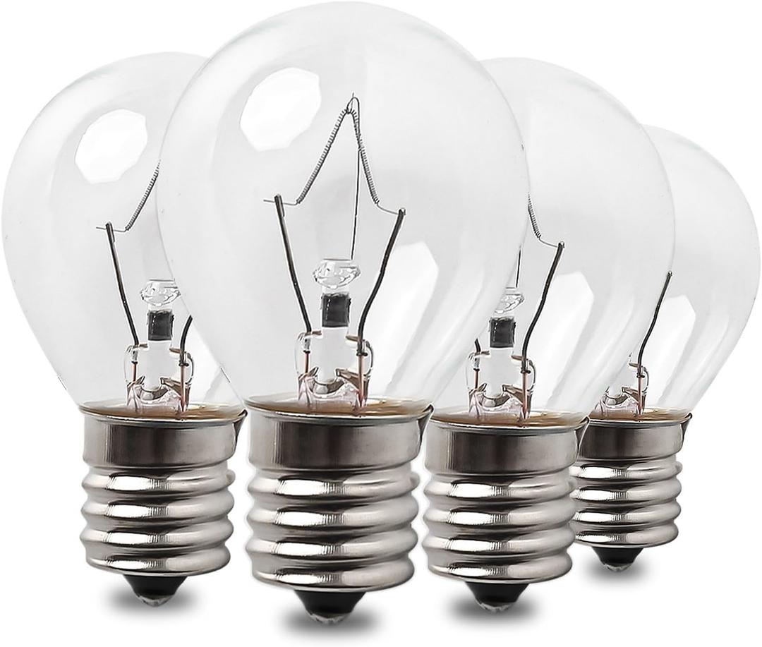 Seentech 4-Pack Lava Lamp Bulbs 40 Watt, S11 E17 Intermediate Base Replacement - Lava Lamp Replacement Bulb, Suitable for 14.5-Inch/20oz Flash and Lava lamp (4 Pack)