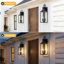 22" Large Outdoor Wall Lights, 2-Pack Black Porch Lights with Clear Glass, Waterproof Exterior Lighting Fixtures, E12 Socket Modern Farmhouse Wall Sconces Lantern for House Garage, Aluminum Frame, 22" Ordinary