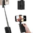 Selfie Stick, Extendable, Wireless, Compact and Lightweight Design, All-in-One Selfie Sticks for iPhone 16/15 Series, Android, Black