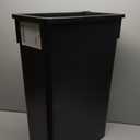 Plexon 23 Gallon Slim Trash Can - 30" H x 20" L x 11" W - Commercial Black Rectangular Garbage Can, Waste Bin for Home/Kitchen/Cabinet