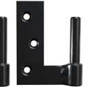 SteelTek Jamb Pintel 1" Offset (Sold as Pair), 304 Stainless Steel, Powder Coated Black