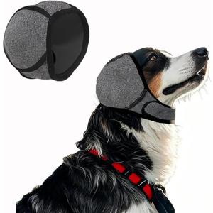 Dog Ear Muffs for Noise Protection - Anti-Anxiety Relief Calming Hoodie, ThunderShirt Alternative for Thunder & Fireworks, Water-Resistant & Warm Winter Dog Headwrap (Small)