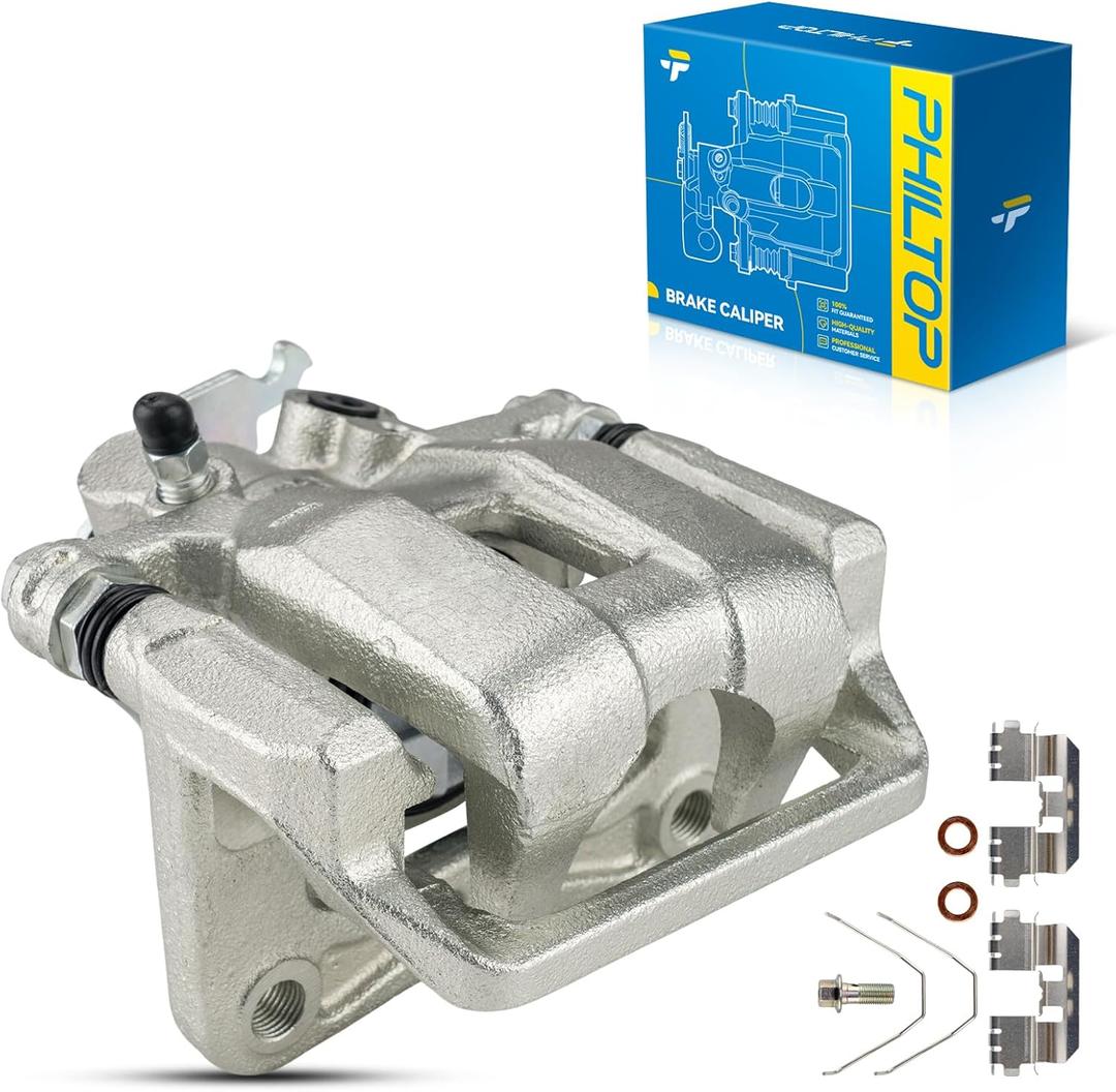 PHILTOP 19-B3359 Rear Left Side Disc Brake Caliper Assembly Fit for Honda Accord 2008 2009 2010 2011 2012, Acura TSX 2009 2010 2011 2012 2013 2014, Rear left Driver Side