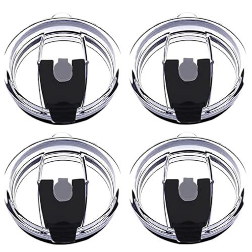 JLDLAI 4 Pack 20 oz Tumbler Lids for YETI and More Tumblers,Cup,Travel Coffee Mug Spill Proof Splash Resistant Silicone Sliding Covers(Black)