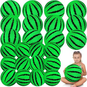 [ 10''+8'' ] 24 Pcs Watermelon Beach Balls Bulk,Mini Beach Balls Inflatable Beach Ball Watermelon Ball for Pool Party Decorations Birthday Party Favors