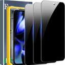 Ferilinso 3 Pack Privacy Screen Protector for Google Pixel 9A, Tempered Glass Phone Case Friendly Accessories, Protector de Pantalla for Google Pixel 9A