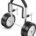 Boat Dolly Canoe and Fishing Boat, Heavy-Duty Chrome-Plated Steel Boat Carrier Cart with Dual Wheels, Adjustable Clamp(Fit Transoms up to 3" Thickness)