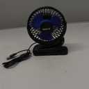BESKAR USB Clip on Fan, Portable Small Fan with Cord Powered, 3 Speeds Strong Airflow, with Sturdy Clamp, Quiet Personal Desk Fan (Black)