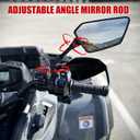 ATV Mirror, Multi-angle Side Rearview Mirrors for Bike Motorcycle ATV Scooter Cruiser with 8mm 10mm Bolt, 7/8" Handle Bar Mount Clamp Compatible with Suzuki Yamaha Honda Kawasaki Victory and More