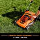 LawnMaster 48V MAX Electric Lawn Mower, 19-inch Brushless Cordless Lawn Mower with 2X24V MAX 4.0Ah Battery and a Dual Charger-CLMF4819A