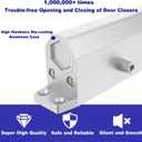 Door Closer, Residential Grade 3 Hydraulic Silent Automatic Door Closer for Home and Commercial, Easy Installation with Manual and Screws - Aluminum (Door Weight 99~143 lb)
