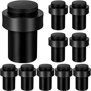 Chumia 7 Pcs Door Stopper Mounted Floor Stops Stainless Steel Cylindrical Stopper Modern Decorative Rubber Bumper Stops Holder Wall Protector for Bottom or Top of Door (Black) Chumia 7 Pcs Door Stopper Mounted Floor Stops Stainless Steel Cylindrical Stopper Modern Decorative Rubber Bumper Stops Holder Wall Protector for Bottom or Top of Door (Black)