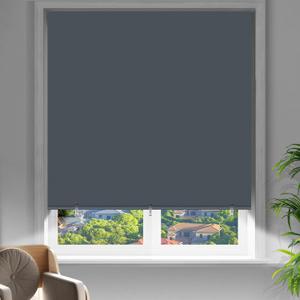 2 Pack Blackout Curtains for Bedroom, Self Adhesive Indoor Blackout Blinds, No Drilling or Tools, UV protection, Portable Roller Window Shades for Living Room Office or RV travel (48"W  72"H, Grey)