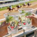 48 Pack 16 oz Derby Plastic Cups Bulk, Derby Clear Mint Julep Cups, Derby Party Supplies Plastic Cups, Derby Cups for Horse Racing Party, Plastic Derby Party Cups for Horse Party Decorations