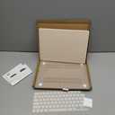 Seorsok Compatible with MacBook Air 13 Inch Case 2022-2018 Release A1932 A2179 M1 A2337 Touch ID,Elegant Leather Plastic Hard Shell Case with Keyboard Cover,Beige Woven Fabric Design