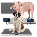 Adamson Livestock Scale 1100 lb / 500 kg – Heavy Duty Digital Dog Scales for Large Breed, for Sheep, Pigs, Goats – Tare, Hold & PCS – Battery or AC Powered (Batteries & Power Adapter Included)