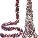 Miracliy 8 Pack 65 FT Flower Garland Decorations Plastic Artificial Flowers for Wedding Decoration Photo Booth Backdrop (Pink&purple-8pcs)