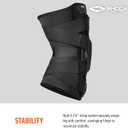 Shock Doctor Knee Brace, Compression Knee Brace for Men & Women, Hinged Knee Brace with Side Stabilizers, Maximum Support, Adjustable Dual Hinges, Knee Braces and Knee Support (Black)