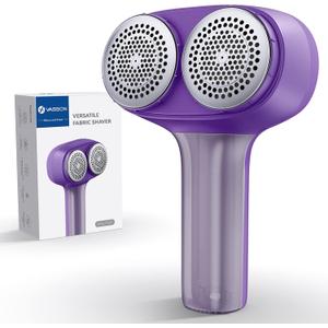 VASSON Fabric Shaver, Electric Lint Remover, Rechargeable Lint Shaver, Sweater Shavers to Remove Pilling, Large Fuzz Remover for Clothes Couch Furniture (Purple)