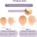 Silicone Hip Pads Adhesive for Women - Reusable Butt Lift Enhancer Pads, Sticky Buttocks Enhancer(2 Pieces) (Beige, L)