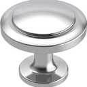 Alzassbg 10 Pack Polished Chrome Cabinet Knobs, 1-1/4 Inch Diameter Round Kitchen Knobs for Cabinets and Drawers AL6012CP