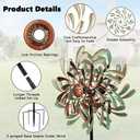 20 Wind Spinners Outdoor,Large Wind Spinner Waterproof,Metal Wind Spinners Double Kinetic Windmill for Yard,Vintage Wind Sculptures & Spinners with 5 Stakes,Pinwheels for Yard and Garden