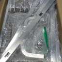 2 Tier Extra Large Stainless Steel Expandable Over The Sink Dish Drainer Drying Rack, Rust Proof Metal, Space Saving, Modern Silver Big Capacity Extendable Plate Strainers Above Kitchen Counter, Silver