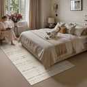 PureCozy 6x9 Beige Neutral Area Rug for Living Room Non Slip Carpet