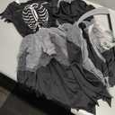 Spooktacular Creations Girl Grim Reaper Costume with Gloves and Tights Glow in the Dark, Scary Halloween Costume (X-Large( 12 - 14 yr ))