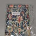 Boho Pillow Covers 20x20 Inch Set of 2,Navy Blue Burnt Orange Ethnic Design Throw Pillows Case,Carpet Pattern Outdoor Decorative Square Linen Farmhouse Decor Cushion Covers for Home Sofa Bed Couch