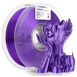 AMOLEN Silk PLA Filament 1.75mm 3D Printer filaments, Shiny Silver Grey Filament for 3D Printing, 1kg(2.2lbs) Spool, Compatible with Most FDM Printer